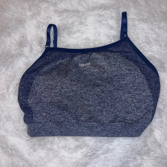 Gymshark Bra Blue With Spellout No size best for Extra small or small - Picture 4 of 4